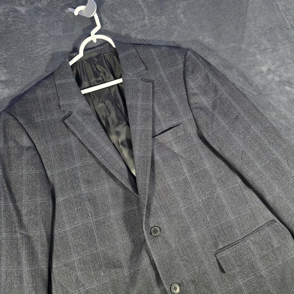 Andrew Fezza‎ Plaid Blazer Modern Fit Two Button Sport Coat Jacket 44R - Picture 1 of 10